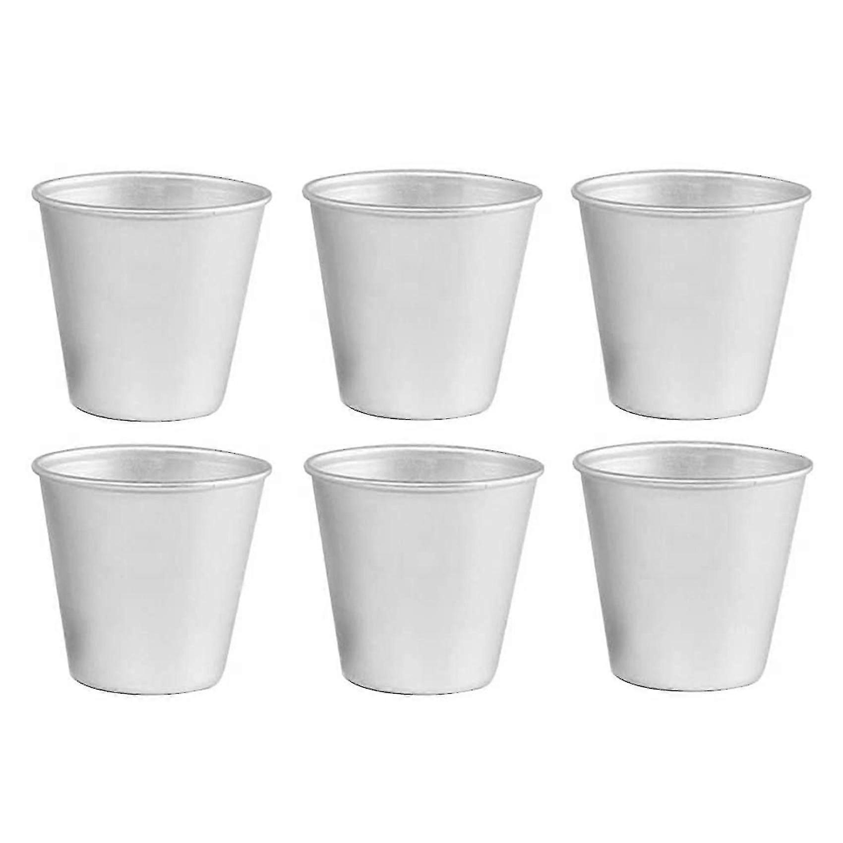 6-teiliges Aluminium-dariol-backförmchen, Runde, Antihaftbeschichtete Eierkuchenformen Für Pudding, Dessertcreme Und Andere Desserts