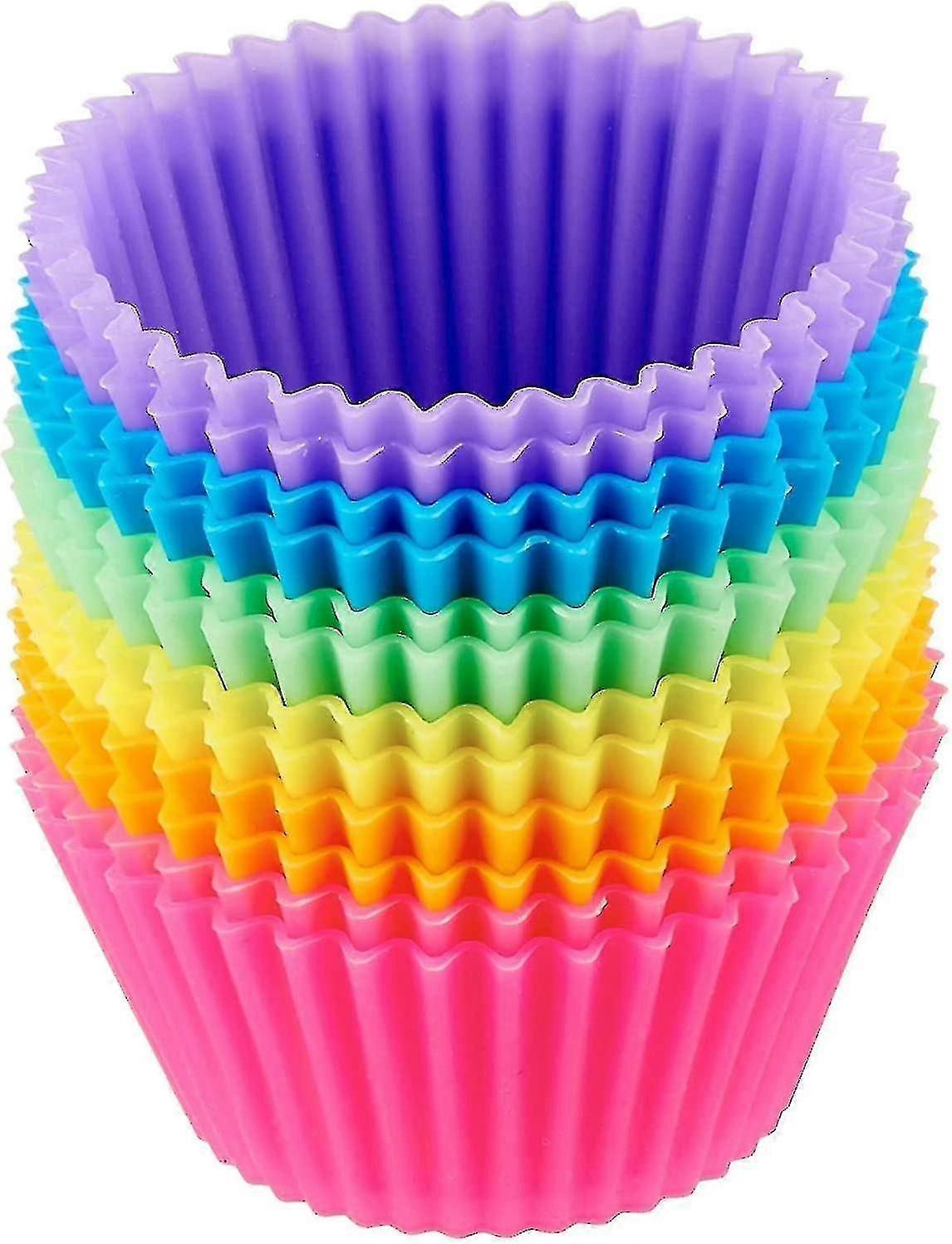Wiederverwendbare Silikon-backförmchen, Muffins Und Cupcakes, 12er-pack