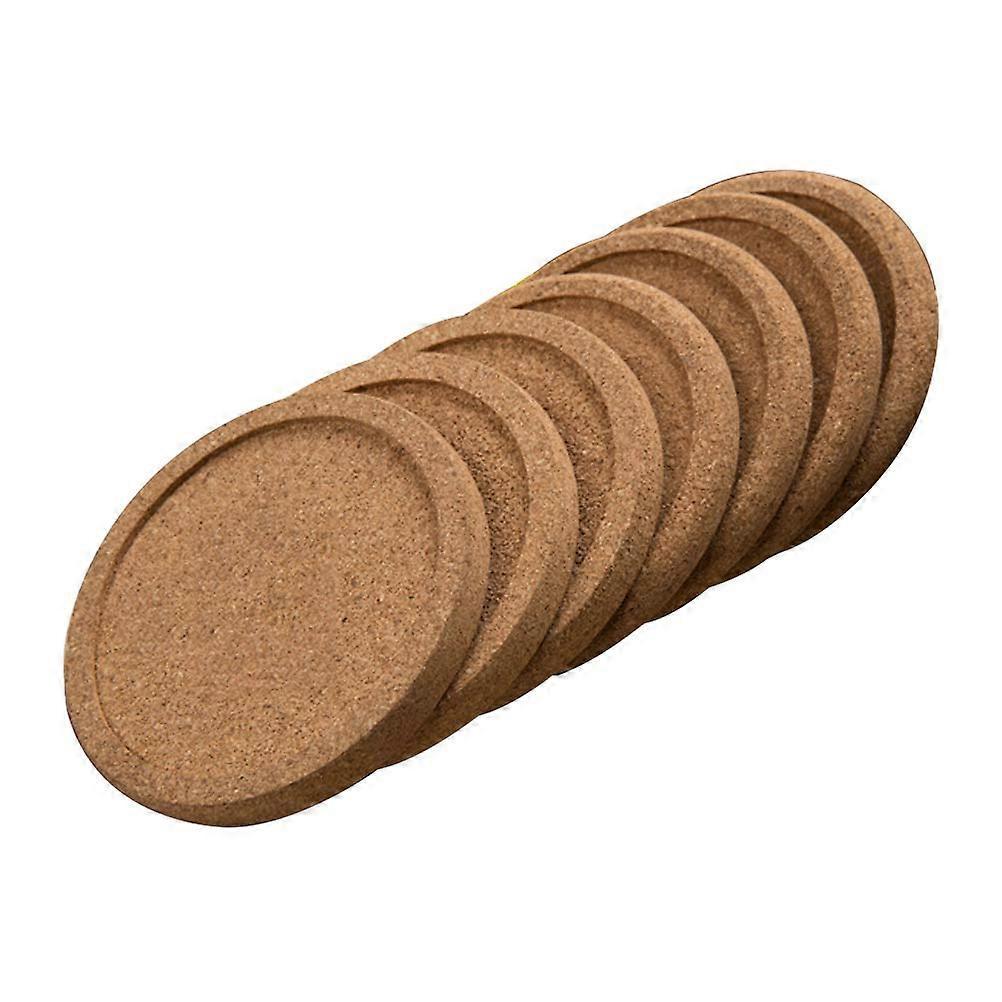 12 Stück Einfache Runde, Saugfähige Korkuntersetzer Für Getränke, Geeignet Für Zuhause, Restaurant, Büro Und Bar, 10 Cm (ohne Muster)-10.00x10.00x1.00cm