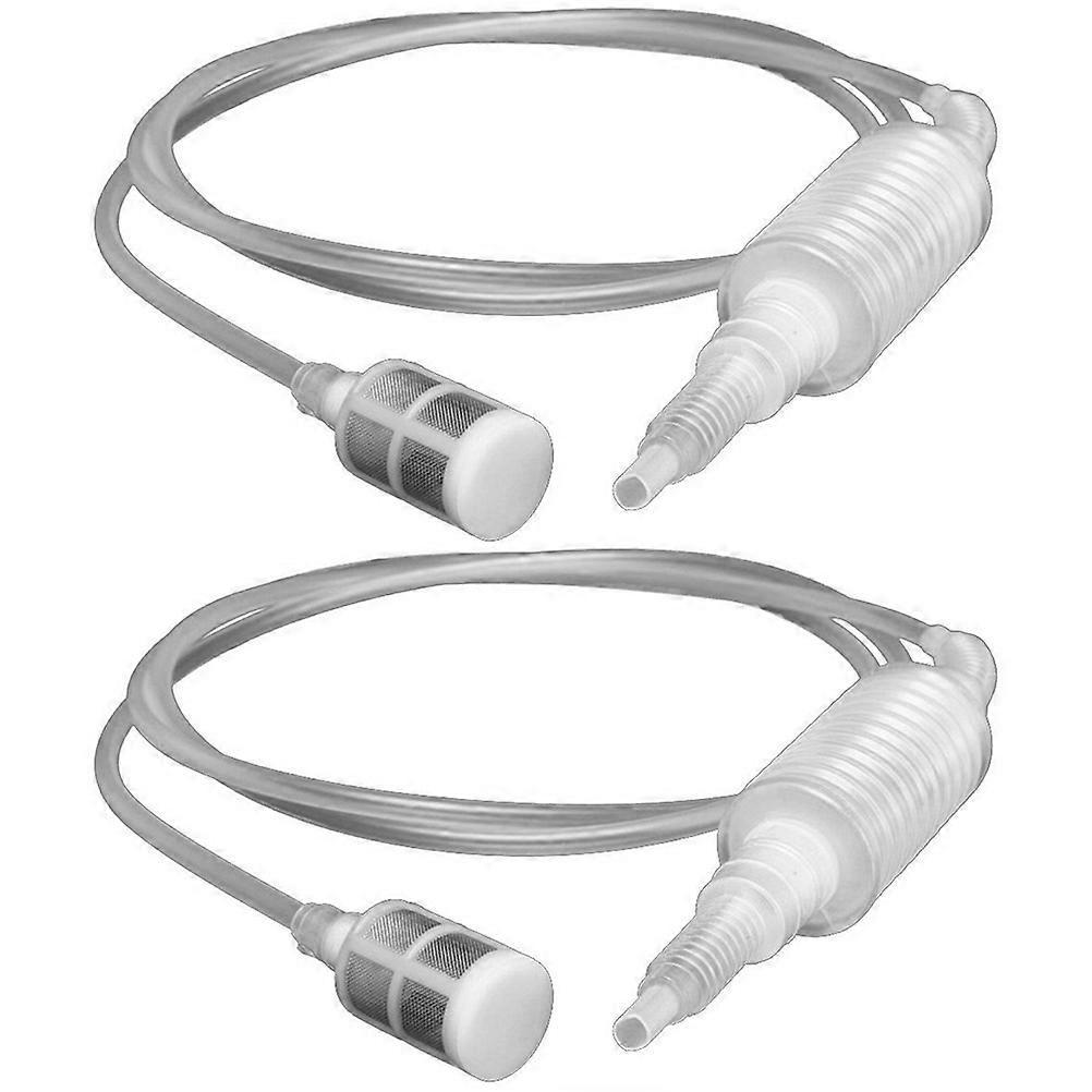 2 Stück Ölförderschläuche, Saugpumpen, Benzin-wasser-schlauch, Kraftstoffförderschlauch Mit Filter-190.00x2.50x2.50cm-white