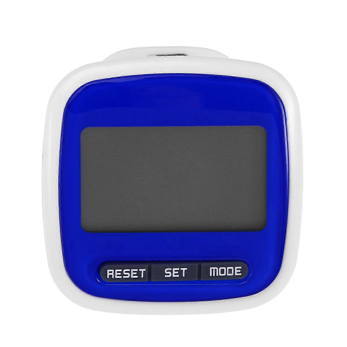 Multifunktions-schrittzähler Mit Led-display Im Taschenformat (blau)-5.00x5.00x2.50cm-red