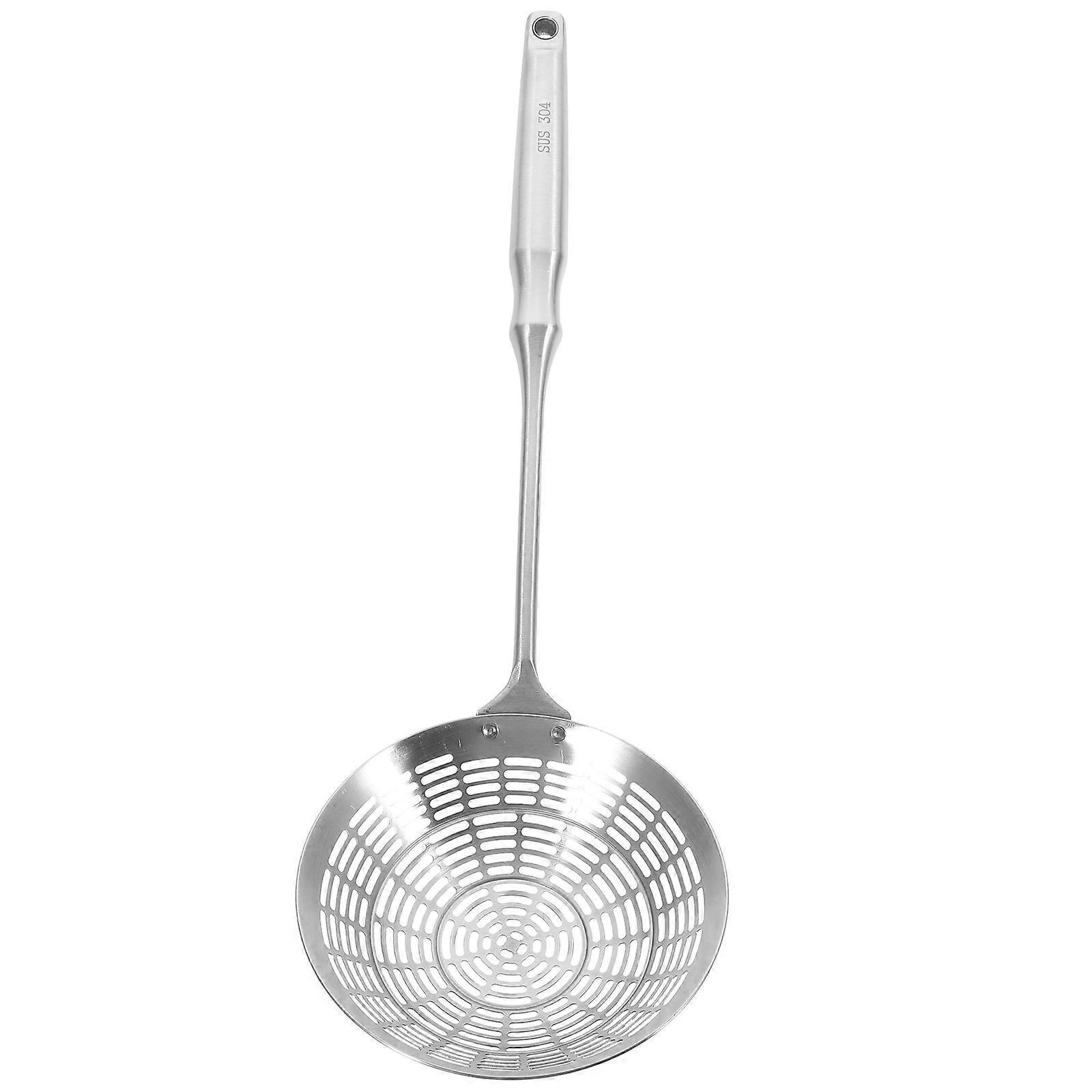Praktischer Haushalts-sieblöffel Aus Edelstahl Zum Frittieren Von Öl-42x14x1.8cm-silver