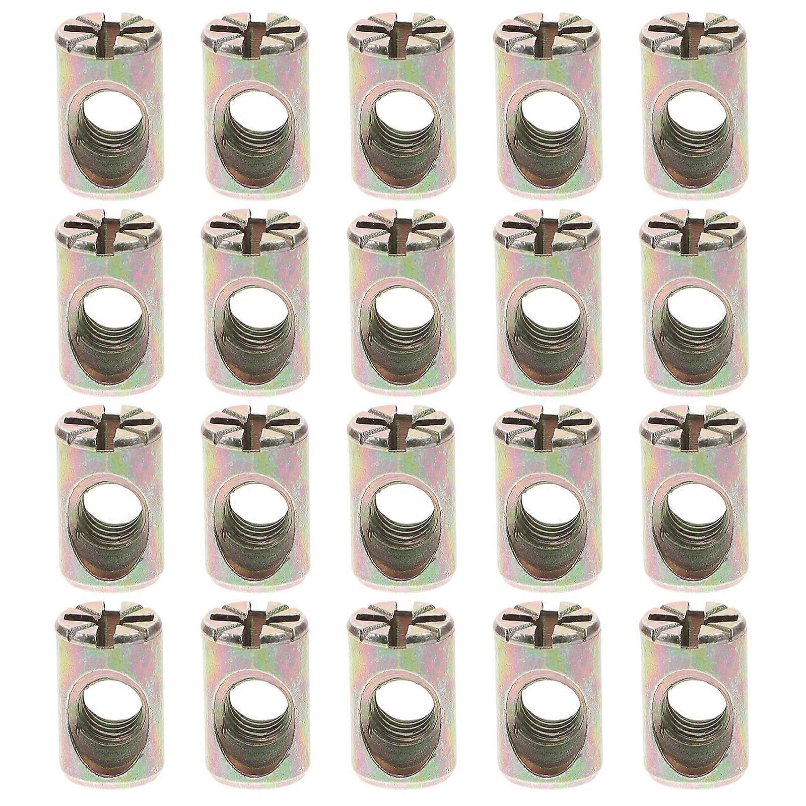 20-teiliges Set Mit Zylindermuttern M6x15mm, Kreuzdübelmuttern Und Schlitzmuttern Für Kinderbetten-1.5x0.8x0.8cm