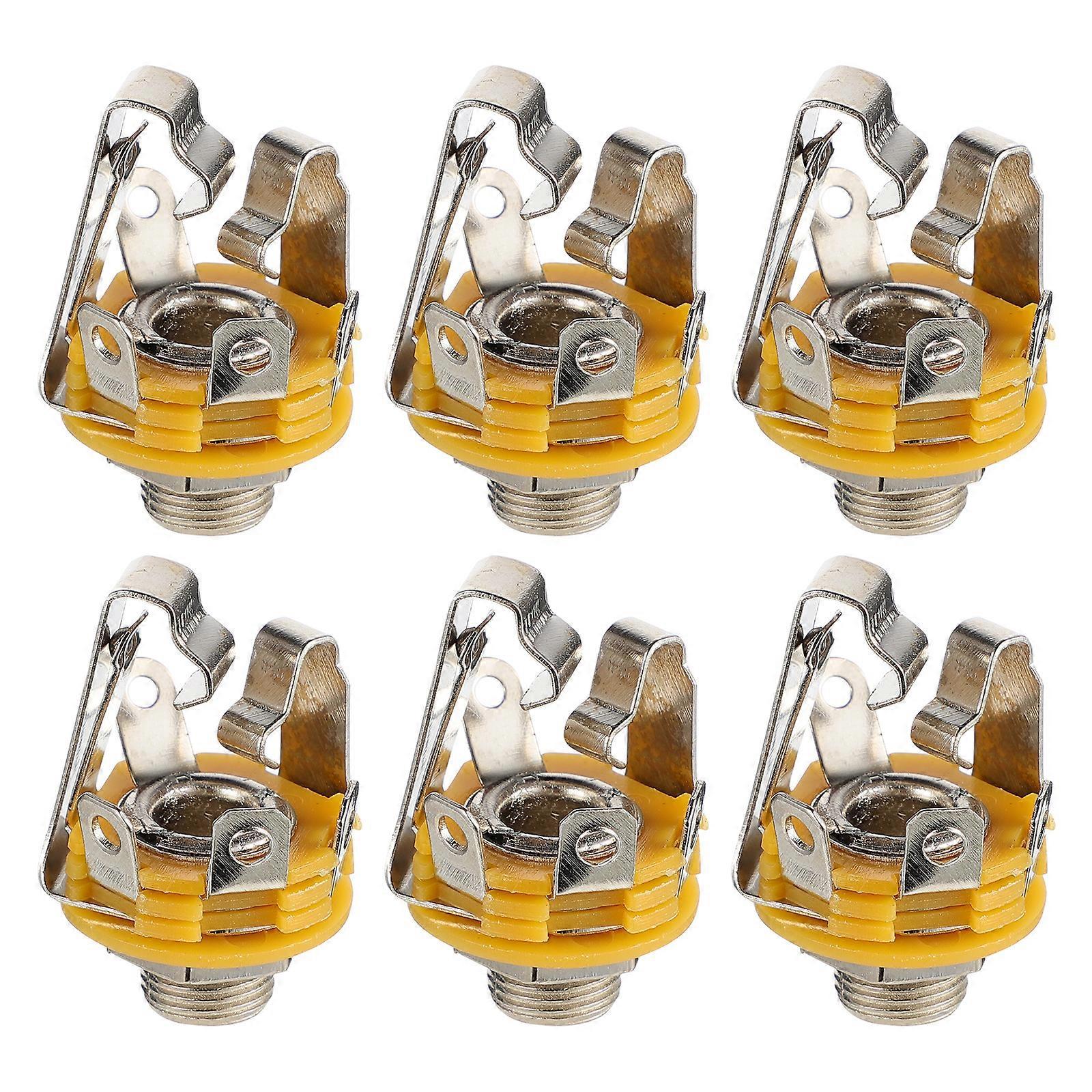Stück Gitarrenbuchse 6,35 Mm Stereo-eingangsbuchse Für E-gitarren-3x2x2cm-orange