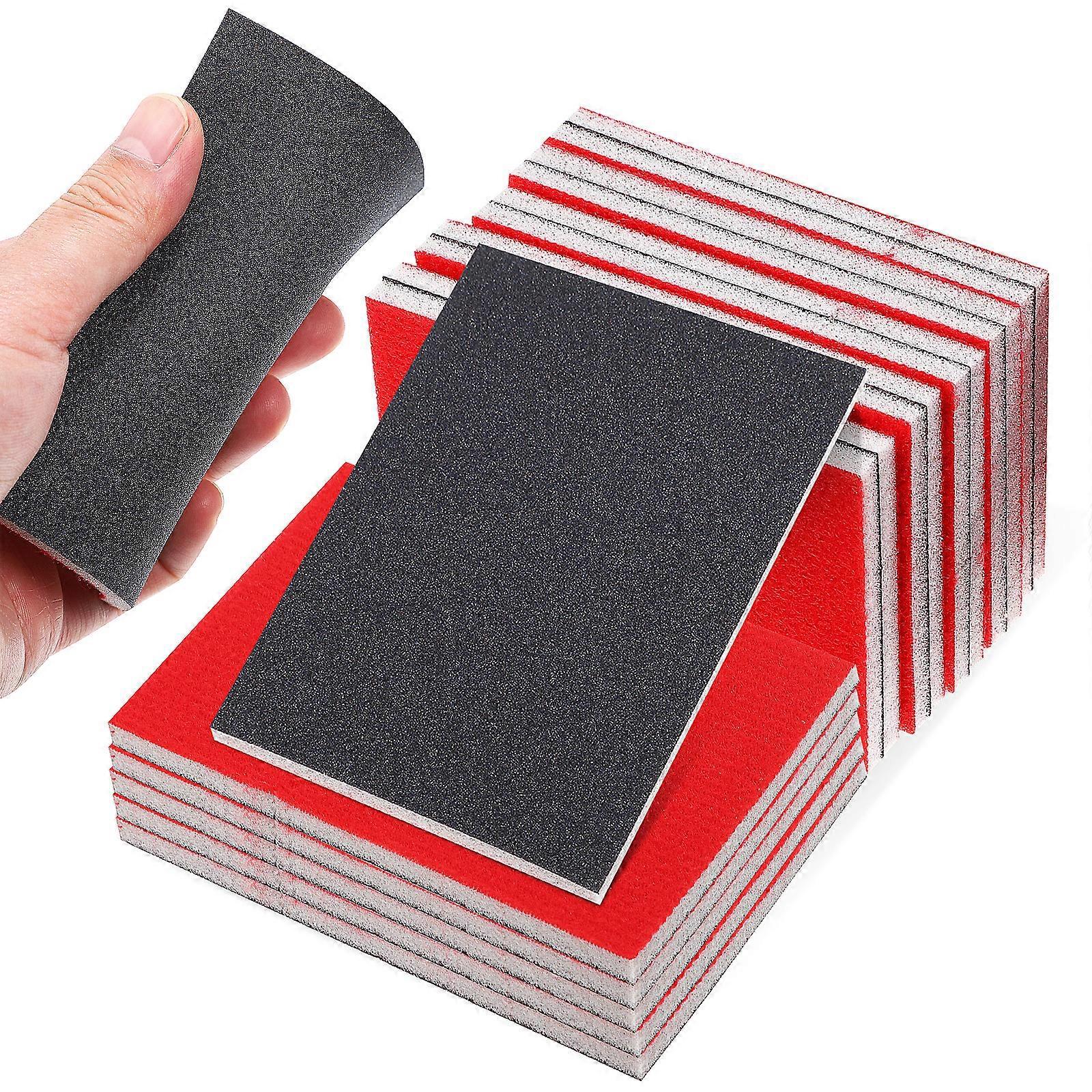 20 Stück Schleifpapier, Schleifschwamm, Schleifpads Aus Schaumstoff, Feine Schleifpads Für Auto, Bastelarbeiten Und Holz-10.00x6.80x0.50cm-multi