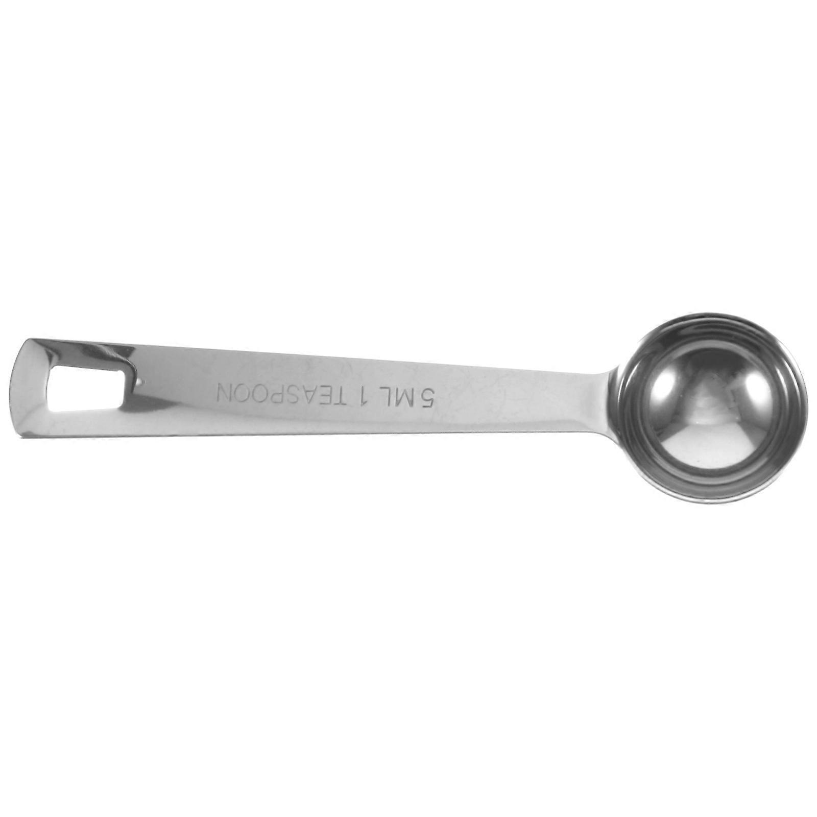 Mehrzweck-messlöffel Aus Edelstahl, 5 Ml, Messlöffel Aus Metall Zum Backen-12.2x2.9cm-silver