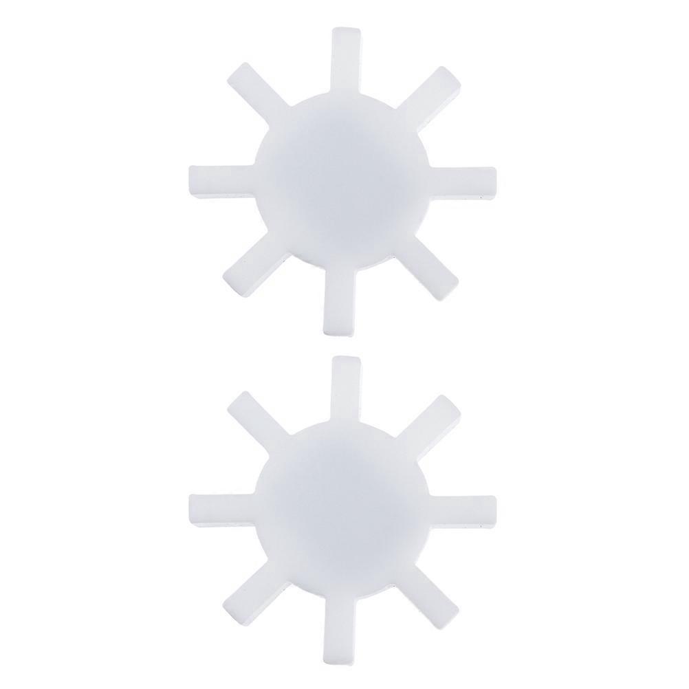 2 Stück Ptfe-rührstäbe, Zahnradförmig, Für Laboranwendungen-4.00x4.00x0.80cm-white
