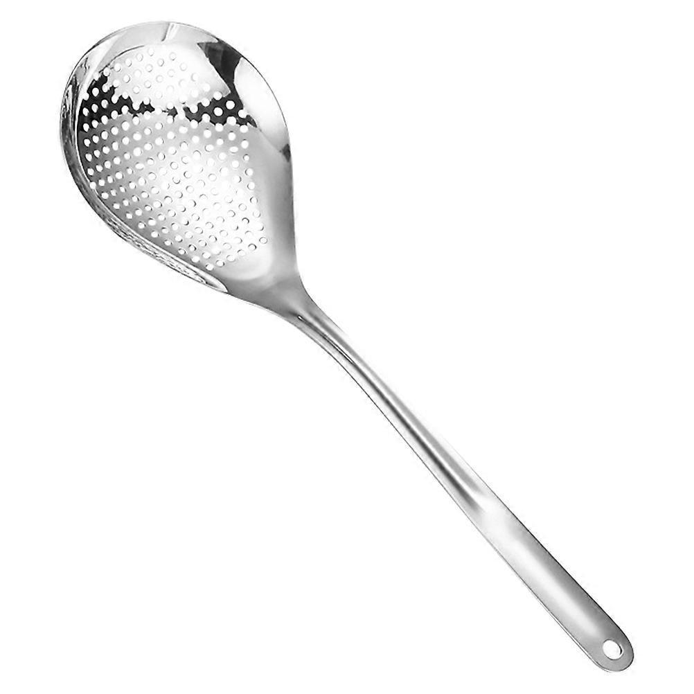 Edelstahl-sieb, Robuster Bratlöffel Mit Schlitzen, Serviersieb-35.4x10.8x1.5cm-silver