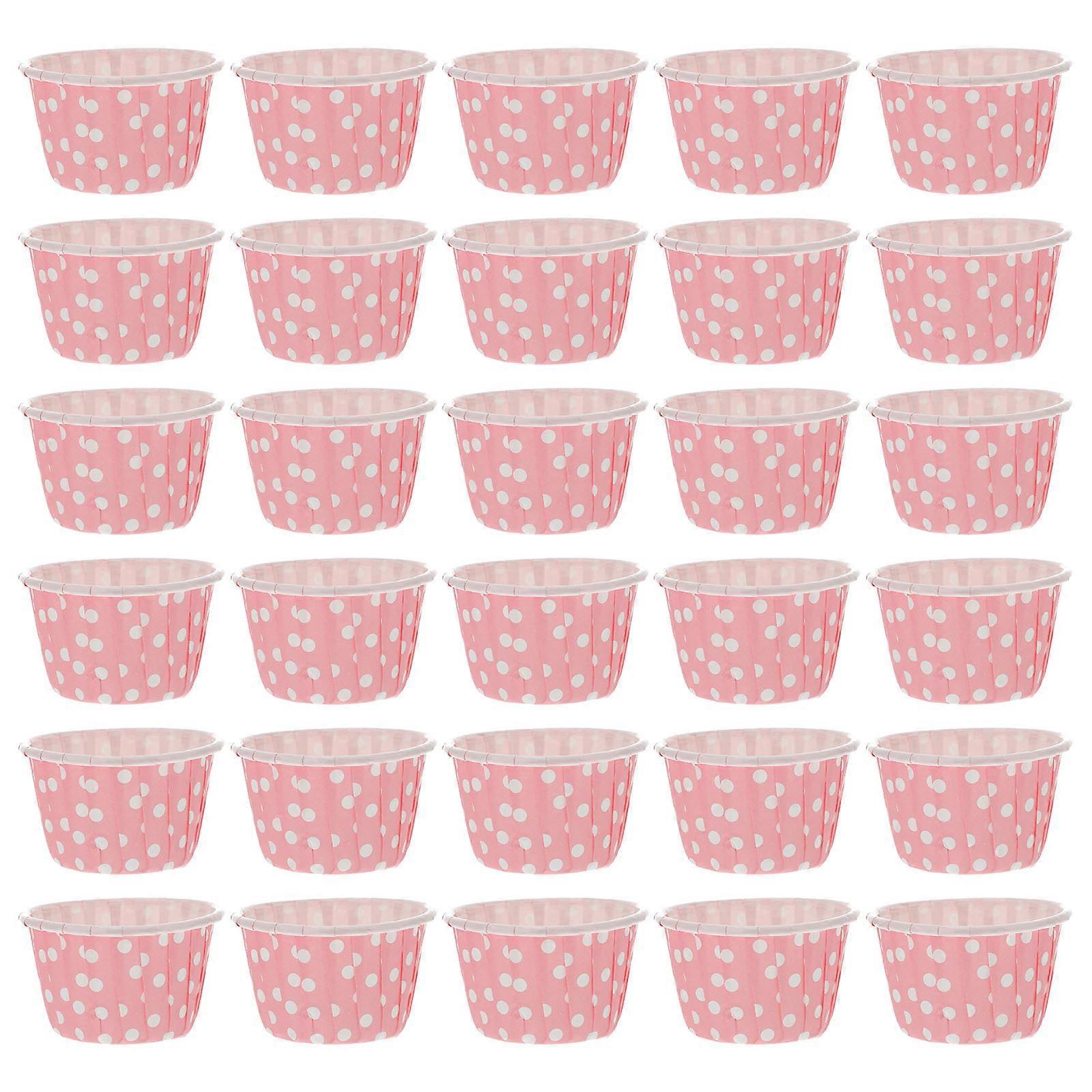 50 Stück Praktische Dessertschalen, Eiscreme-papierschalen, Einweg-pappbecher (rosa)-6.00x6.00x3.50cm-pink