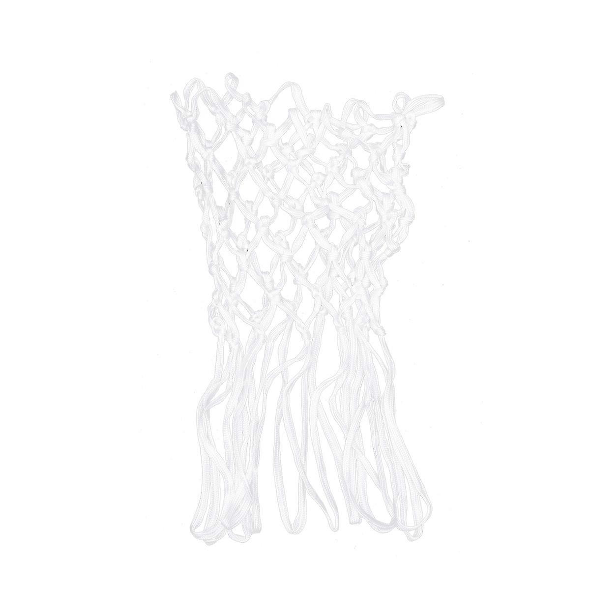 Nylongeflochtenes Basketballnetz In Standardgröße, Professionelles Ersatznetz, Wetterfest, Strapazierfähig, Dick, 12 Schlaufen (weiß)-48.00x20.00x1.00cm-white