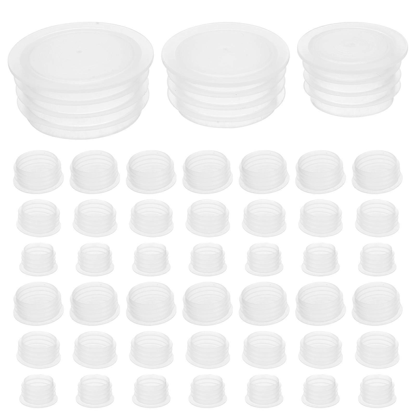 150 Stück Kunststoff-flaschenverschlüsse, Ersatzstopfen, Glasdeckel, Verschlusskappen-2.30x2.30x1.10cm-white