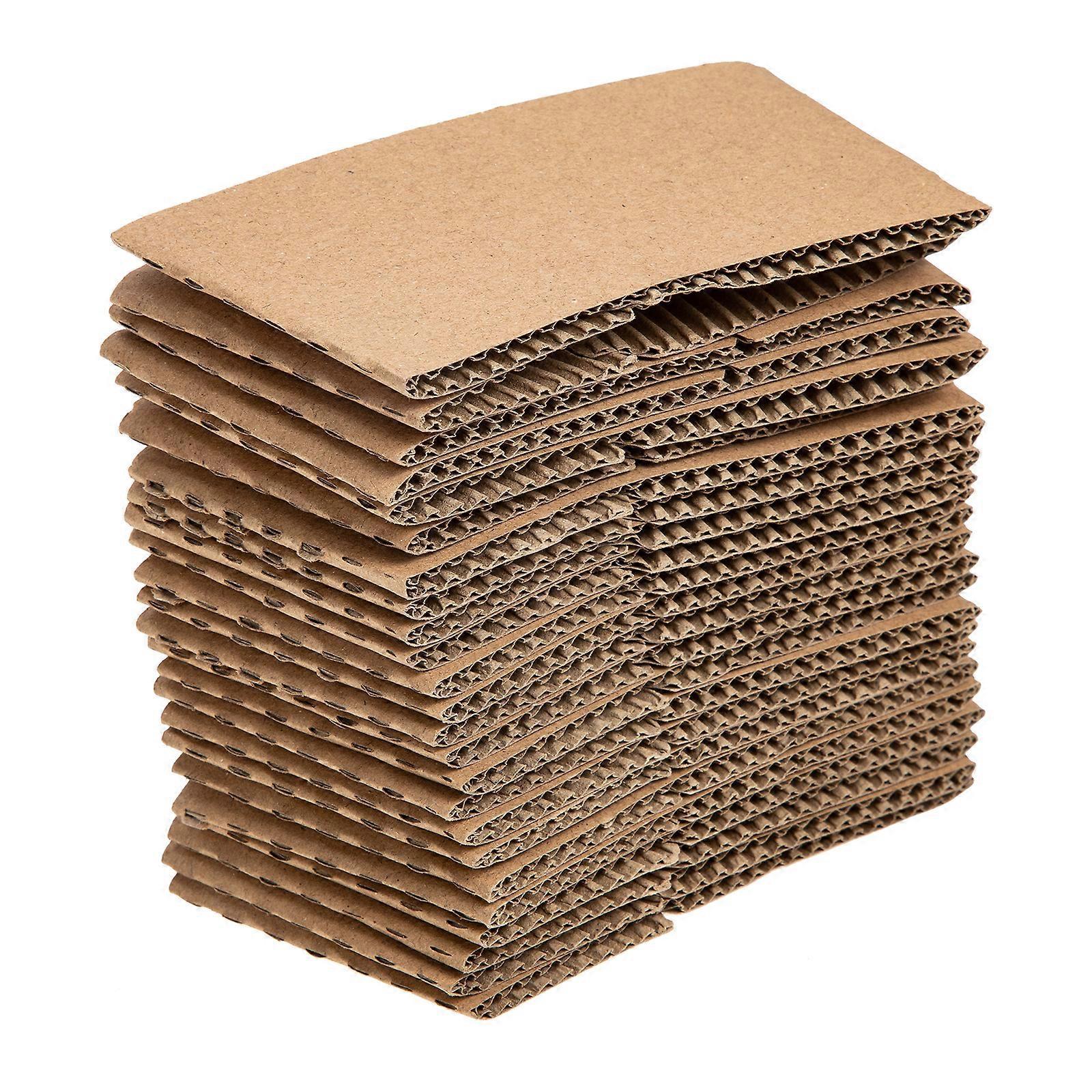 50 Stück Becherhüllen Aus Wellpappe, Kaffeebecherhüllen Aus Wellpappe-12.60x6.00x0.30cm-khaki