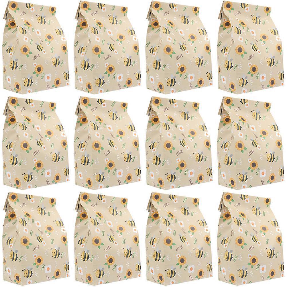 12 Stück Geschenktüten, Papiertüten Für Süßigkeiten, Gastgeschenke, Backwaren, Lebensmittel Und Mehr-18.00x9.50x0.30cm