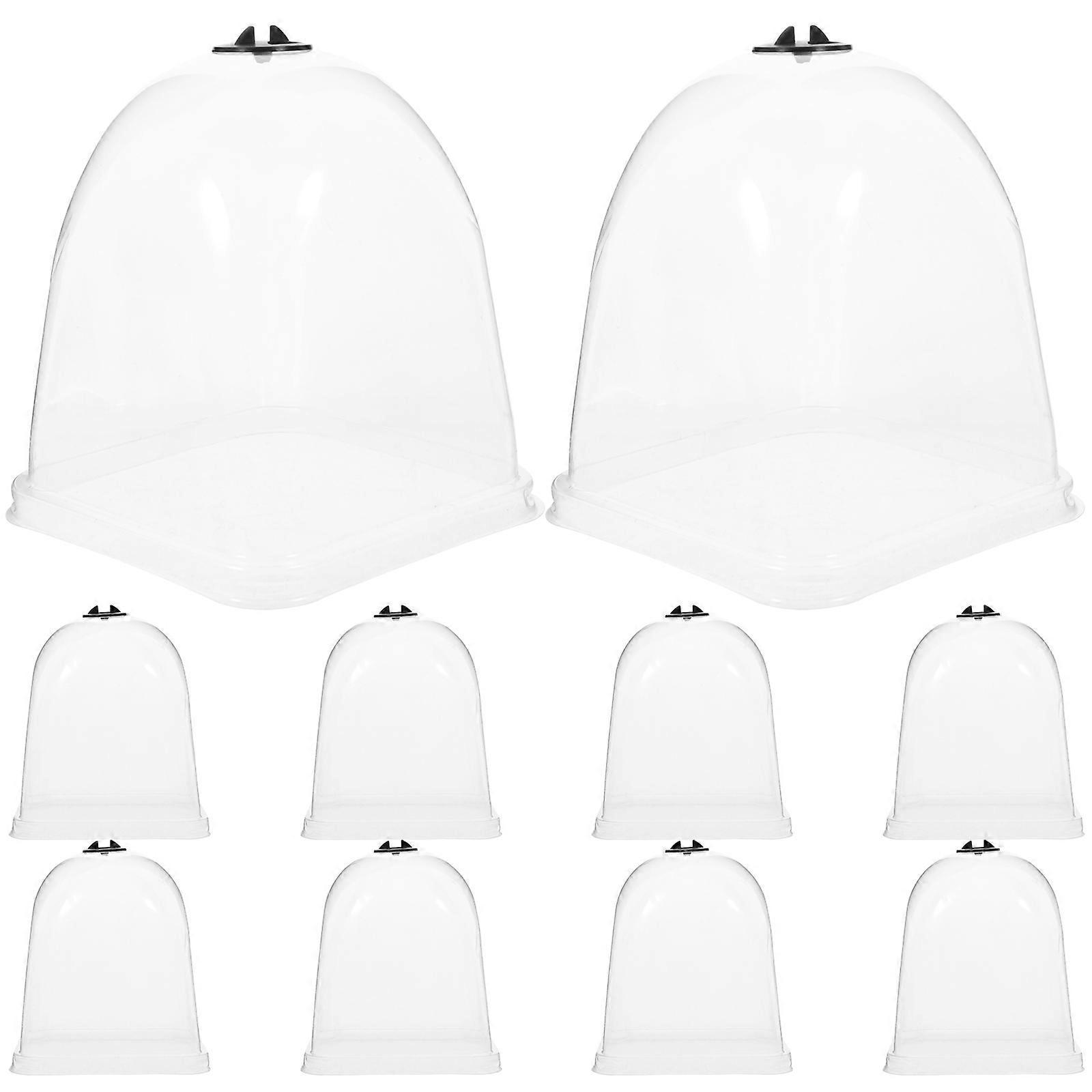 10 Stück Gartenglocken, Atmungsaktive Pflanzenkuppeln, Baumschulschutz, Feuchtigkeitskuppeln, Gartenkuppeln-11.00x10.00x10.00cm