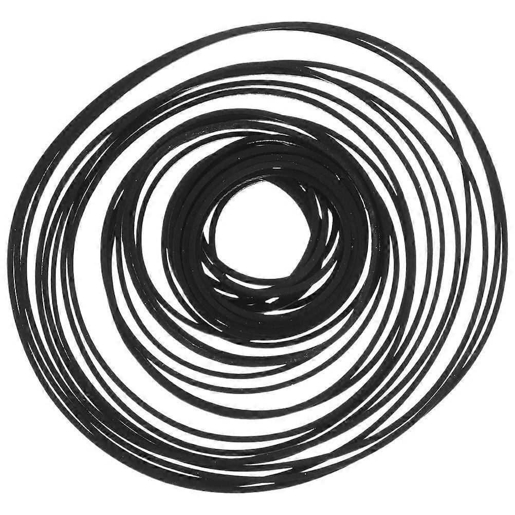 90 Stück Kassetten-gummiriemen, Aufnahmegeräteriemen, Kassettenrekorderriemen, Plattenspielerriemen-13.50x0.10x0.10cm-black