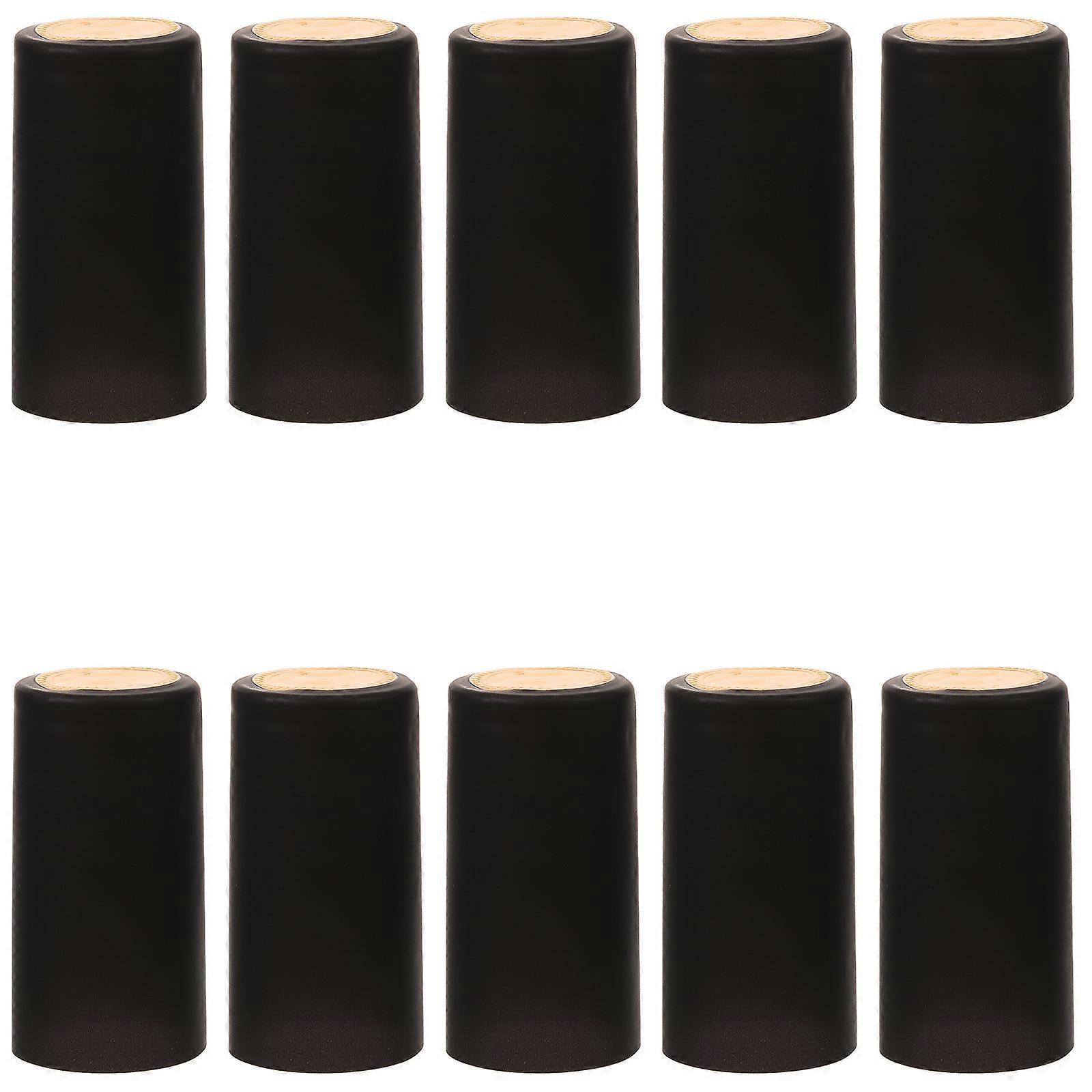 100 Stück Schrumpfkapseln Für Weinflaschen-6.00x2.80x2.80cm-black