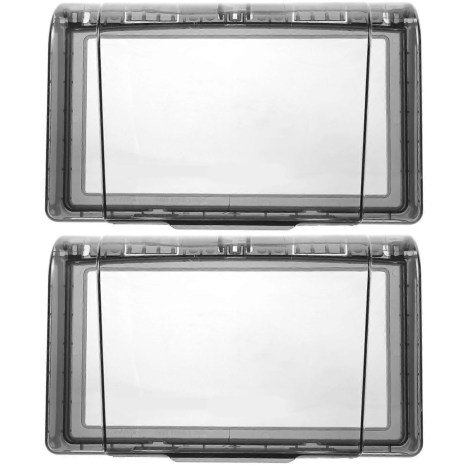 Stück Wasserdichte Steckdosenabdeckungen, Wandschalterabdeckungen, Steckerschutz-20.00x12.00x5.00cm-black
