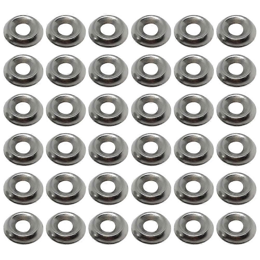 100 Stück Befestigungsscheiben, Schraubenscheiben, Korrosionsbeständige, Schalenförmige Dichtungen-1.1x1.1x0.25cm-silver