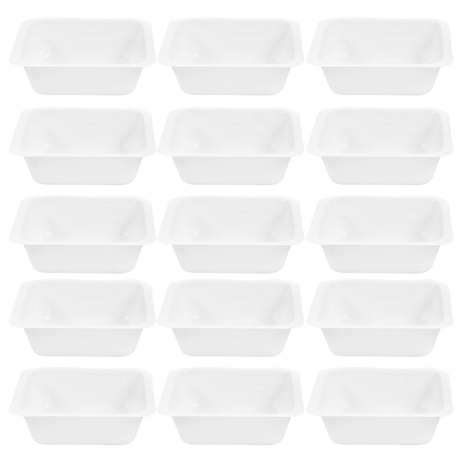 20 Stück Kunststoff-wiegeplatten, Wiegeschiffchen, Wiegeschalen, Laborbedarf-8x8cm-white
