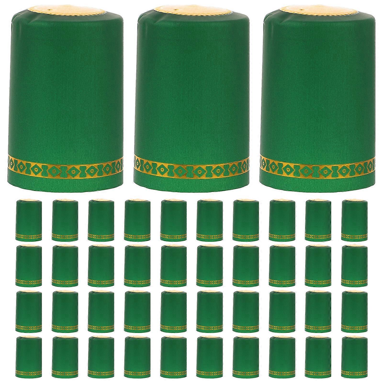 100 Stück Schrumpfkapseln Für Weinflaschen, Einweg-verschlüsse Für Weinflaschen-4.80x3.30x3.30cm-green