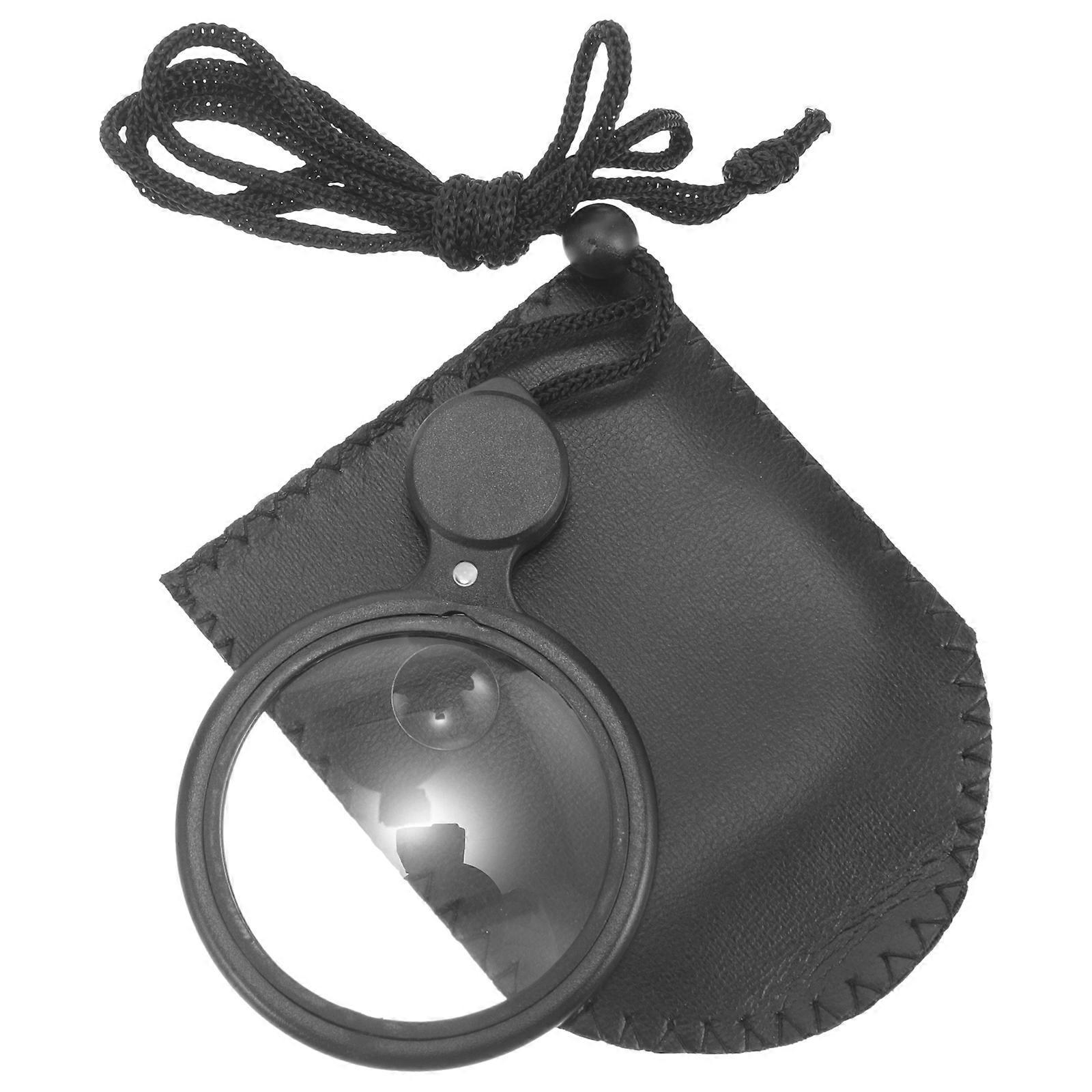 Set Handlupe, Nackenlupe Mit Licht, Tragbare Leselupe Für Senioren-8.50x5.50x0.80cm-black
