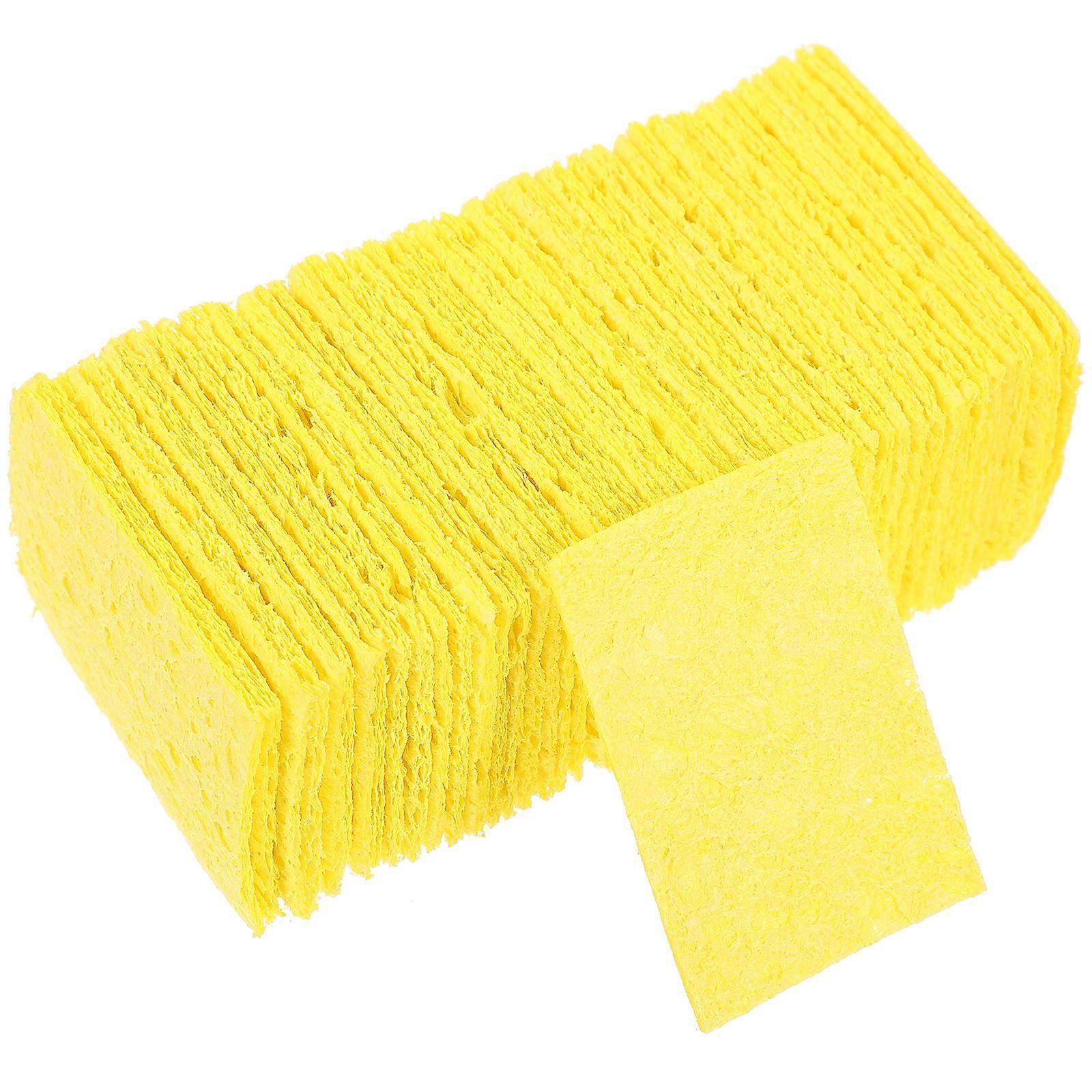 50 Stück Professioneller Lötkopf-reinigungsschwamm Zum Entfernen Von Lötzinn (gelb)-10x5.5x4cm-yellow