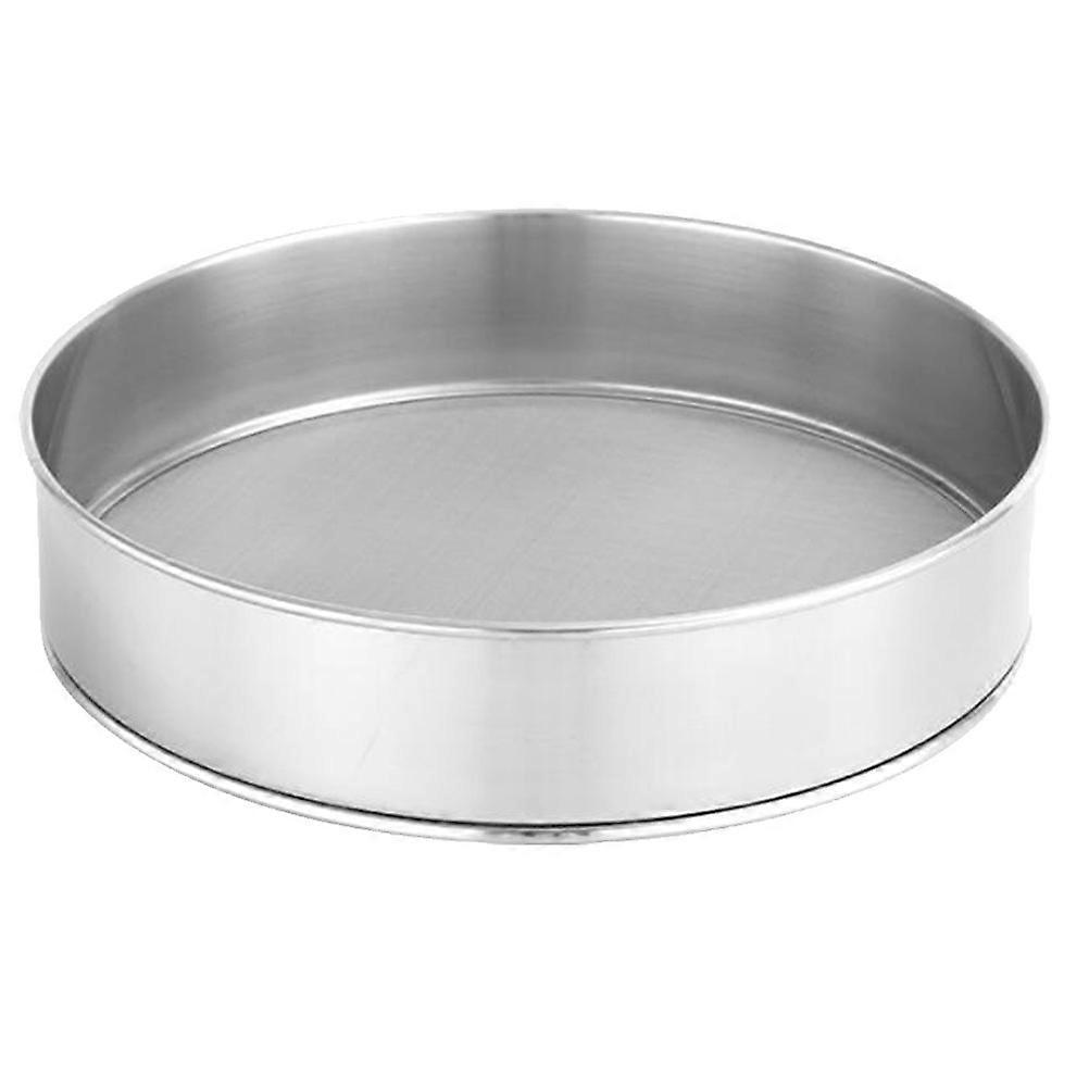 Feinmaschiges Mehlsieb Aus Edelstahl, Handliches Mehlsieb, Rundes Kuchen- Und Backsieb, Zuckerfilter (25 Cm)-25x25cm-silver