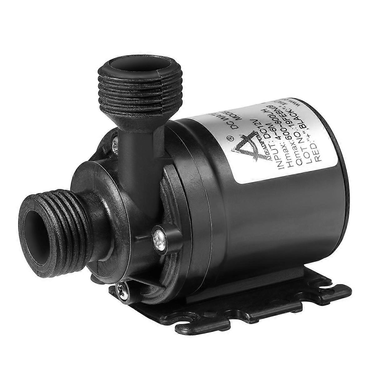 Ueetek 1 Stück Bürstenlose 12-v-gleichstrom-tauchpumpe 800 L/h 5 M Für Springbrunnen, Pools, Solar-umwälzsysteme Und Wasserzirkulationssysteme-8.00x6.50x4.00cm-black