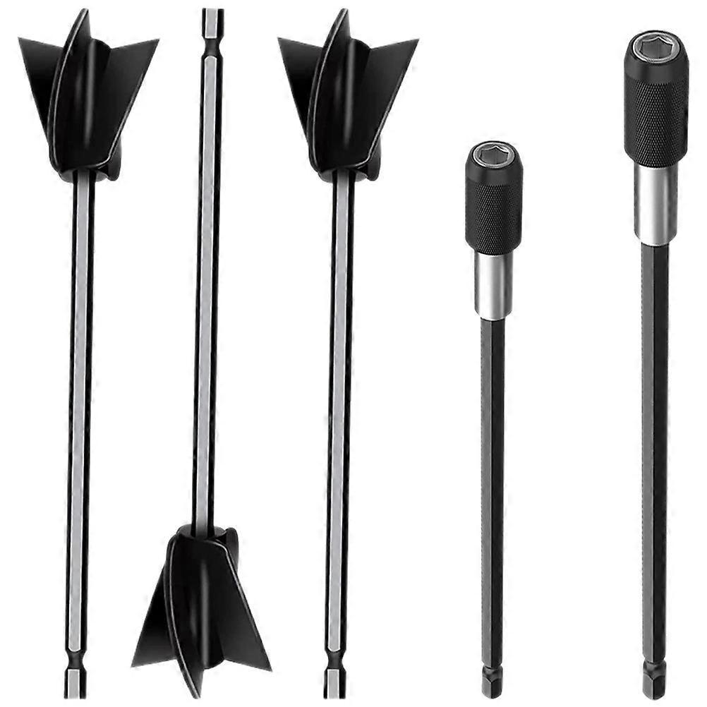 1 Set Rührpaddel Für Harz, Epoxidharz Und Farbe, Geeignet Für Bohrmaschinen-16.5x3.5cm-black