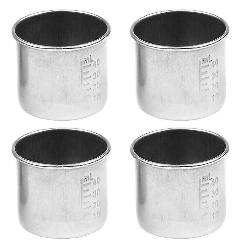 4er-set Multifunktionale, Graduierte Messbecher Für Den Haushalt-5.00x5.00x4.00cm-silver