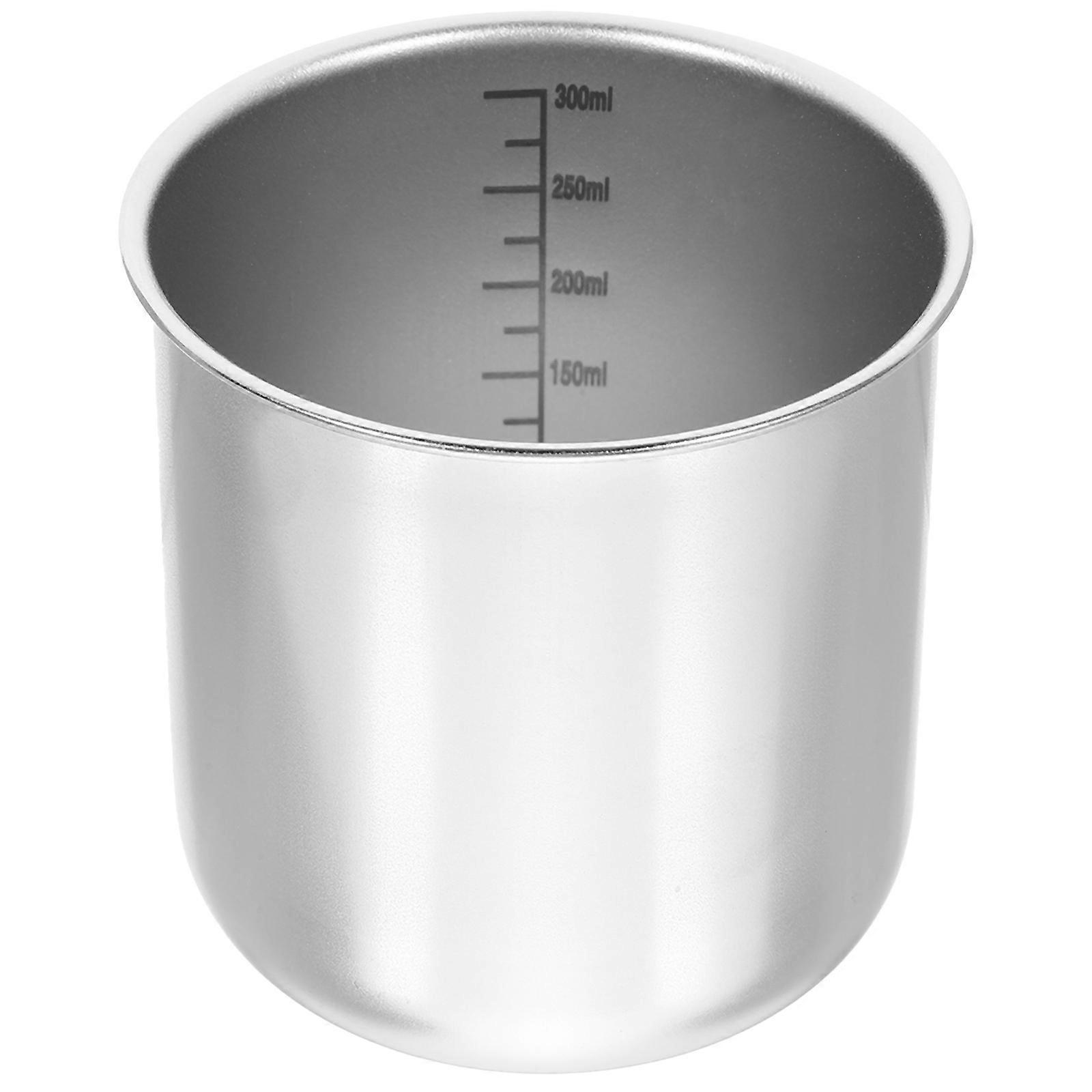 Reismessbecher Aus Edelstahl Mit Skala, Messbecher Für Reiskocher-8.00x8.00x8.00cm-silver