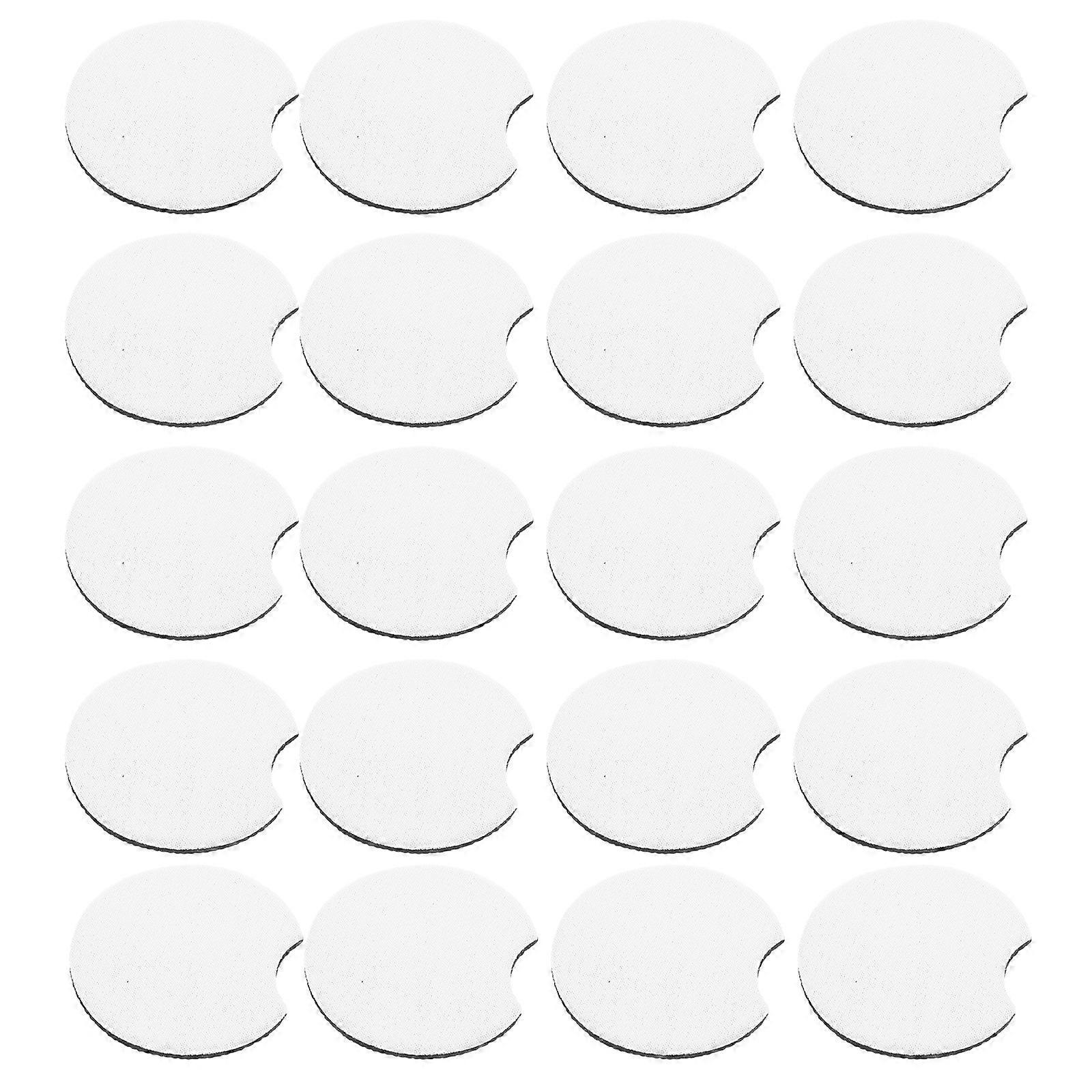 50 Stück Unbedruckte Auto-untersetzer, Unbedruckte Tassenuntersetzer, Verschleißfeste Sublimationsuntersetzer-7x7x0.3cm-white