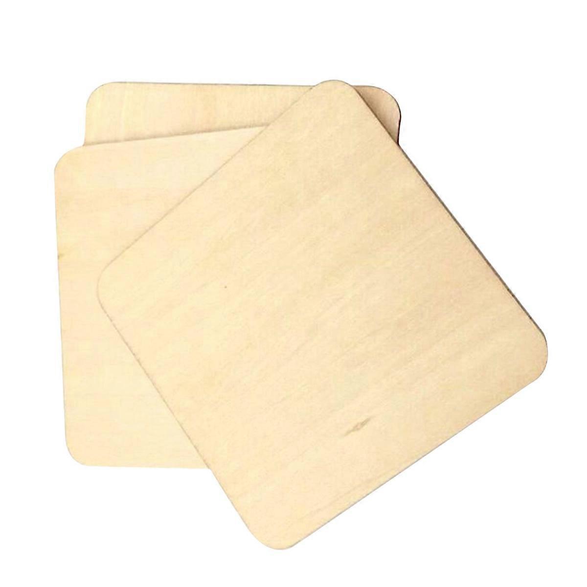 50 Stück 5x5cm Quadratische, Hitzebeständige Untersetzer Aus Holz Für Tassen Und Schalen, Schlicht Und Einfach, Aus Robustem Material
