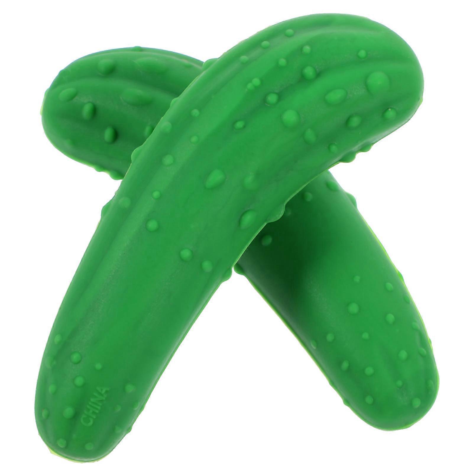 Stück Wiederverwendbare Silikon-weinflaschenverschlüsse In Gurkenform, Bierverschluss, Weinkorken (grün)-8.00x2.50x2.00cm-green
