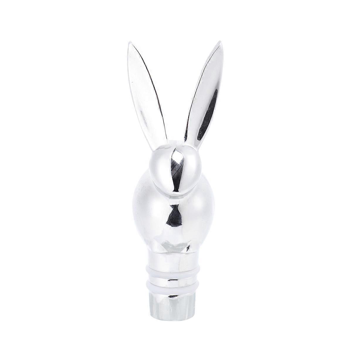 Flaschenverschluss In Hasenkopfform, Kreativer Weinverschluss, Wiederverwendbarer, Vakuumversiegelter Weinflaschenverschluss, Getränkeverschluss Für Ostern, Hausbar (silber)-9.50x4.50x3.30cm-silver