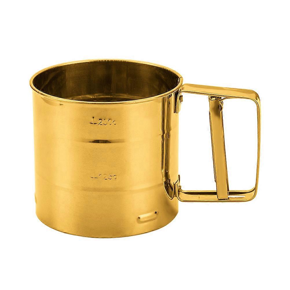 Handliches Mehlsieb, Kreatives Becherförmiges Zuckersieb Für Die Heimbäckerei (golden)-golden