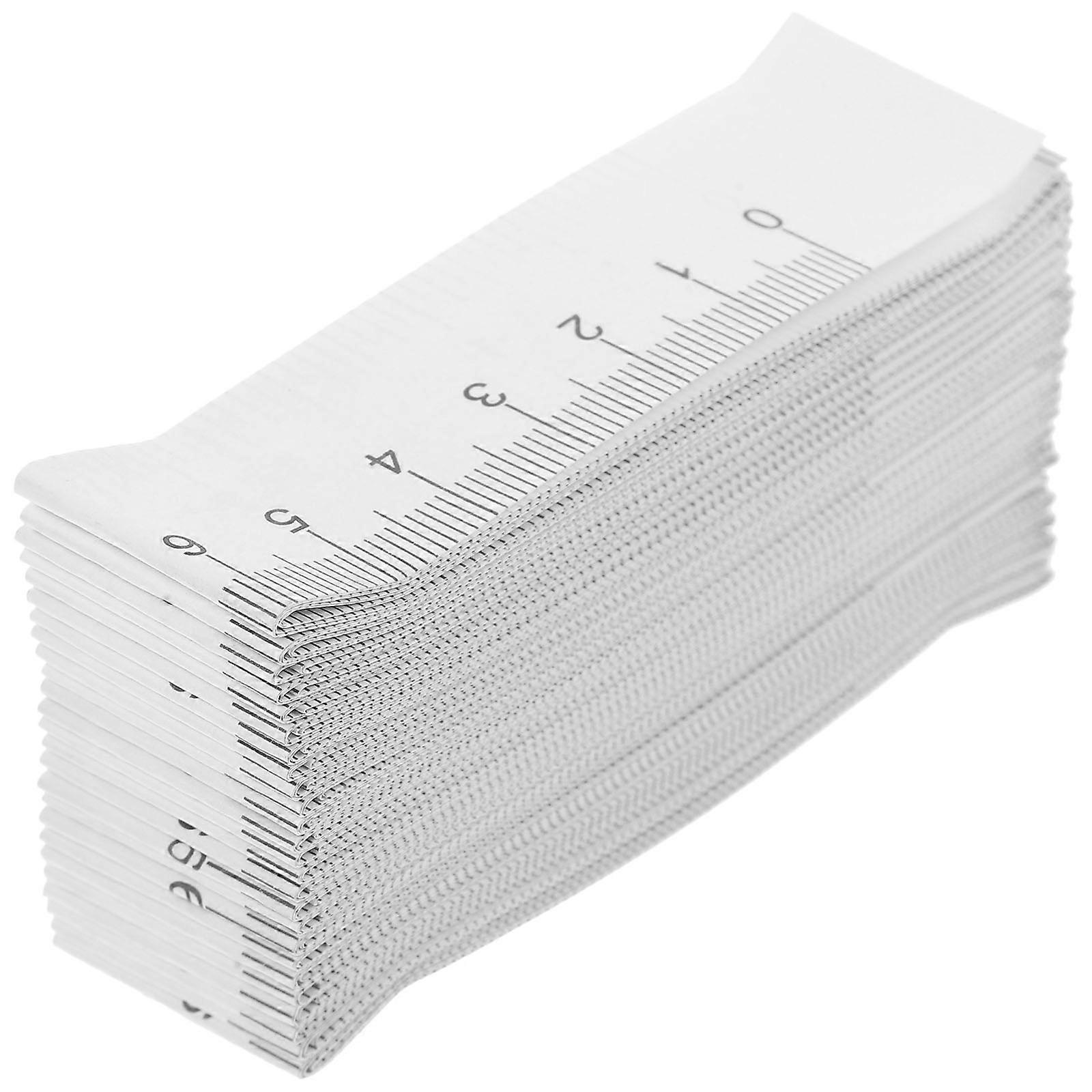 100 Stück Einweg-doppelseiten-papiermaßbänder, Aufgewickelte Messlineale-100.00x2.50x0.01cm