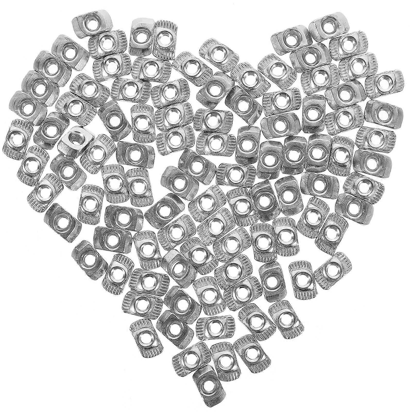 100 Stück Europäische Aluminium-strangpressprofile Mit Schlankem T-nut-gewinde (m3x10x6)-silver