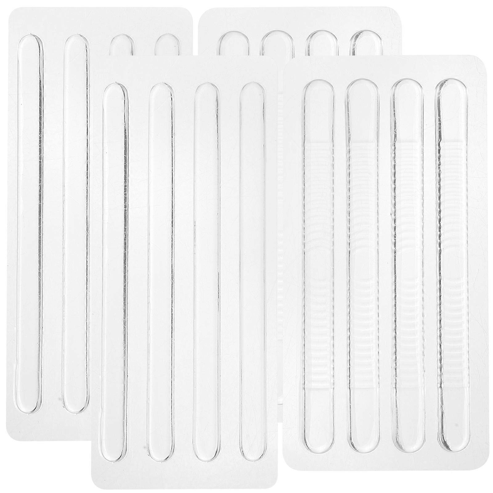 16 Stück Rutschfeste Fersenpolster Aus Transparentem Silikongel, Stoßdämpfende Polsterung Für Damen Und Herren Im Freien-10x2.5x0.3cm-transparent