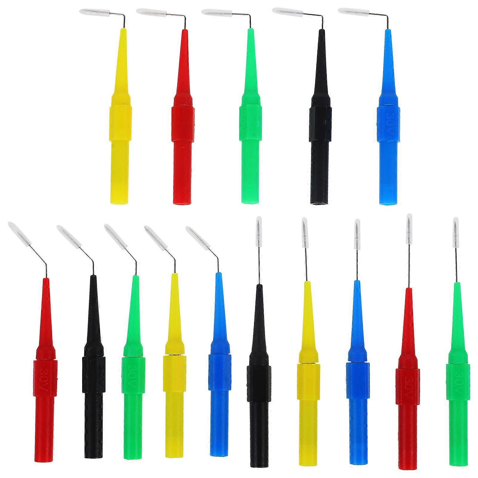15 Stück Prüfspitzen, Multimeter-prüfspitzen, Nadelprüfspitzen, Kfz-prüfspitzen 0,7 Mm-8.30x0.60x0.60cm-multi