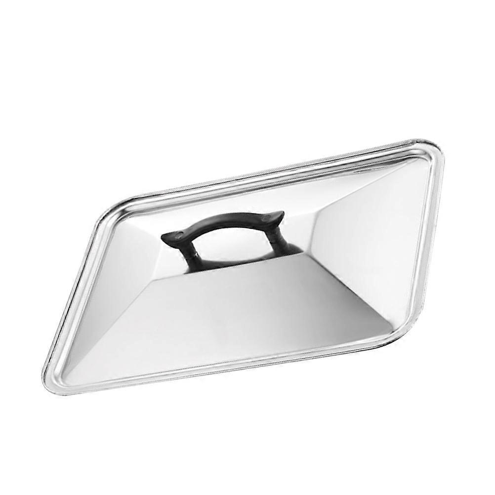 Topfdeckel Aus Edelstahl, Spritzfest, Schutzabdeckung, Küchenzubehör, Kochgeschirr Für Zuhause Und Restaurant (edelstahldeckel, 36 X 27 Cm)-3627cm