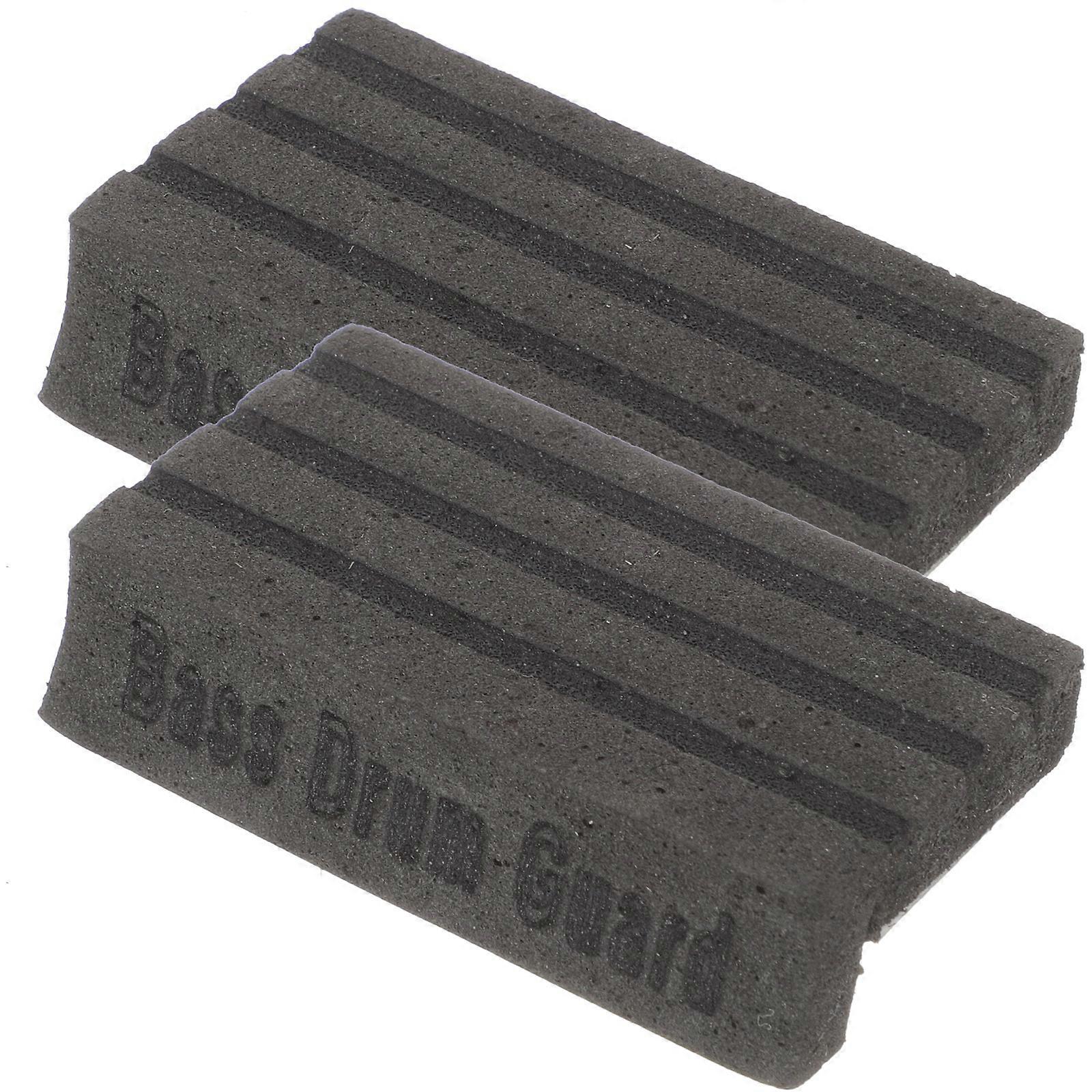 Stück Praktische Trommelreifen-schutzhalterungen, Rutschfeste Unterseiten Für Trommeln-6.1x3.5cm-black