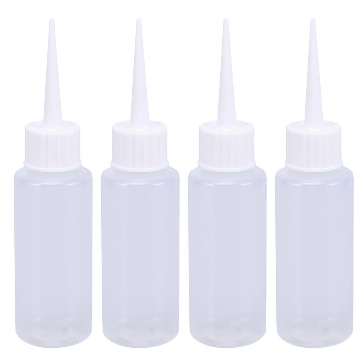 4 Stück 50 Ml Kunststoff-quetschflaschen-spender Für Flüssigkleber Im Bauwesen (weiß)-13.50x3.20x0.50cm-white