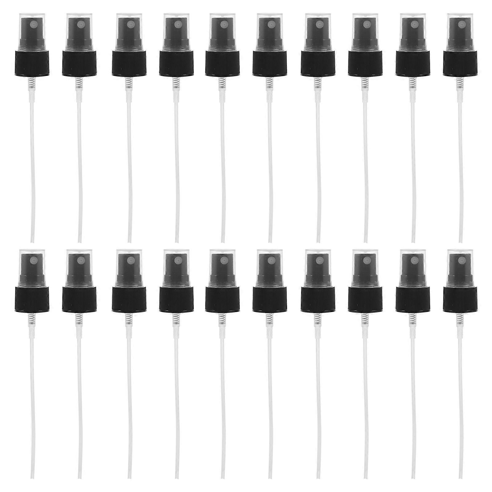 20 Stück Tragbare Sprühflaschen-pumpen-parfüm-sprühköpfe, Nebelzerstäuber-ersatzsprühköpfe, Schwarz (kaliber 20)-15x2.3cm-black