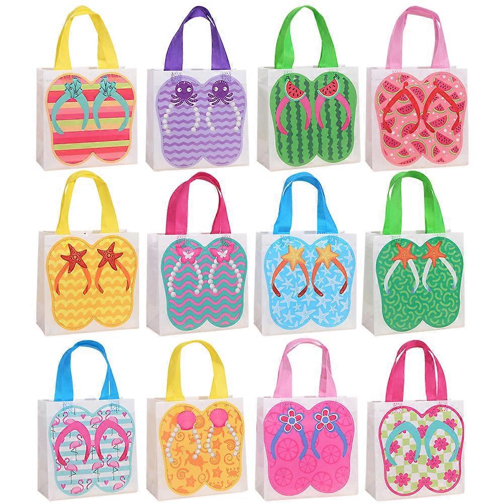12 Stück Hawaii-party-geschenktüten, Geschenkbeutel Aus Vliesstoff, Wasserdichte Geschenktüten-20x20cm