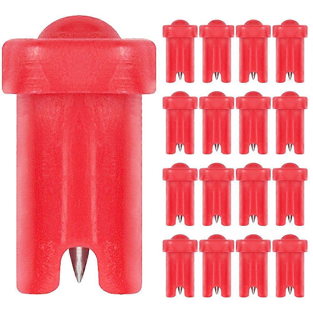 100 Stück Wimpernkleber-nadeln, Kleberflasche, Nadeln, Wimpernverlängerungszubehör, Anti-verstopfungs-flasche, Nadeln-1.3x0.8cm-red