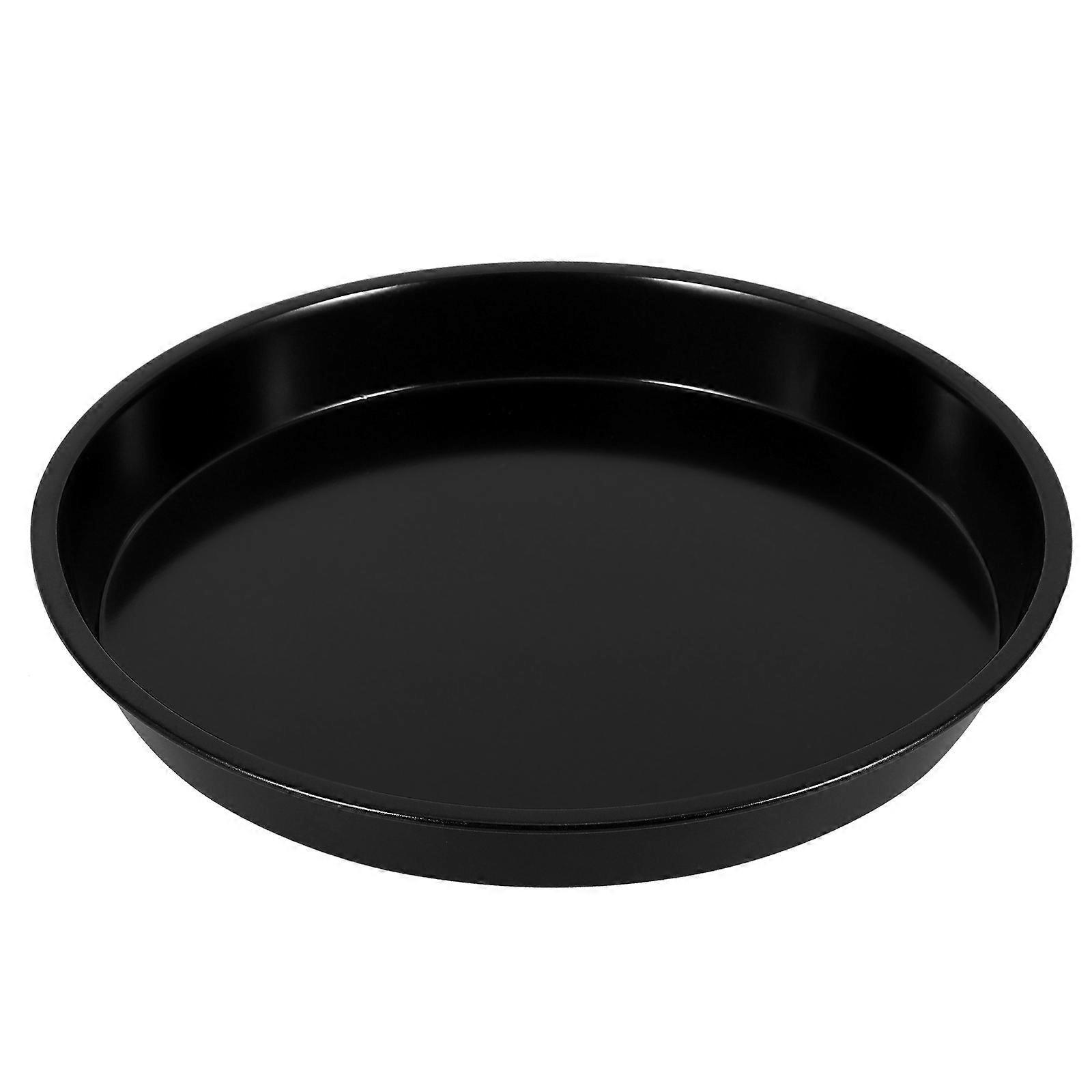 Pizza-backblech, Antihaftbeschichtet, Rundes Backblech Für Backofen Und Mikrowelle (25 Cm)-26.50x26.50x3.20cm-black