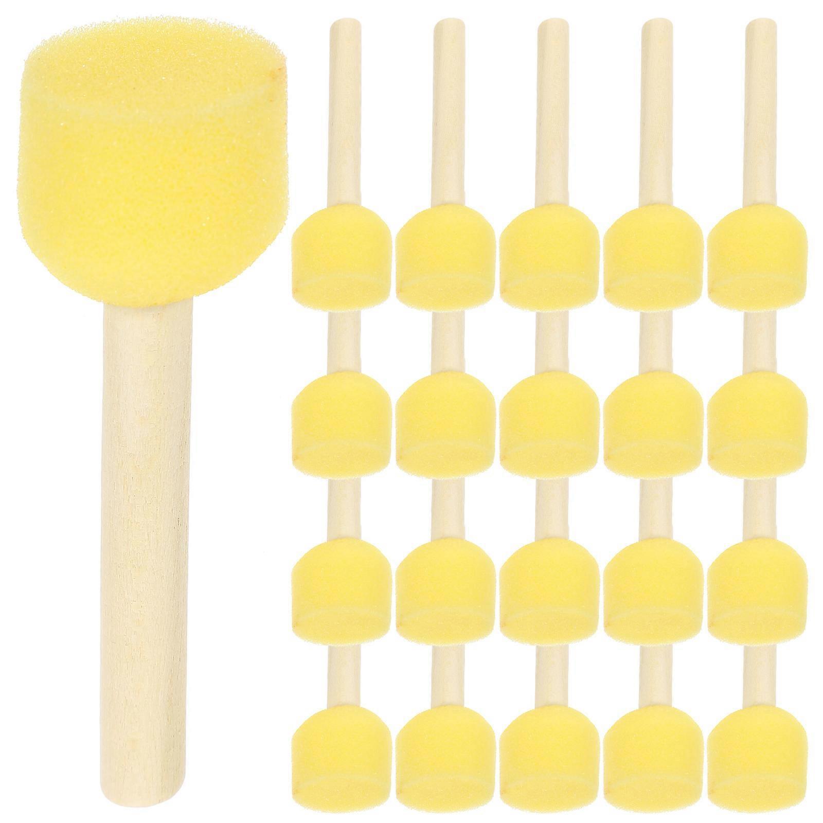 20 Stück Kinder-malschwammpinsel, Tragbarer Malschwamm, Graffiti-pinsel Für Kinder-8.60x3.00x3.00cm-yellow