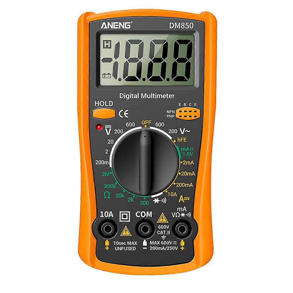 Automatisches Digitales Multimeter Für Spannung, Strom Und Dioden – Multifunktionstester-13.9x7.45cm-orange