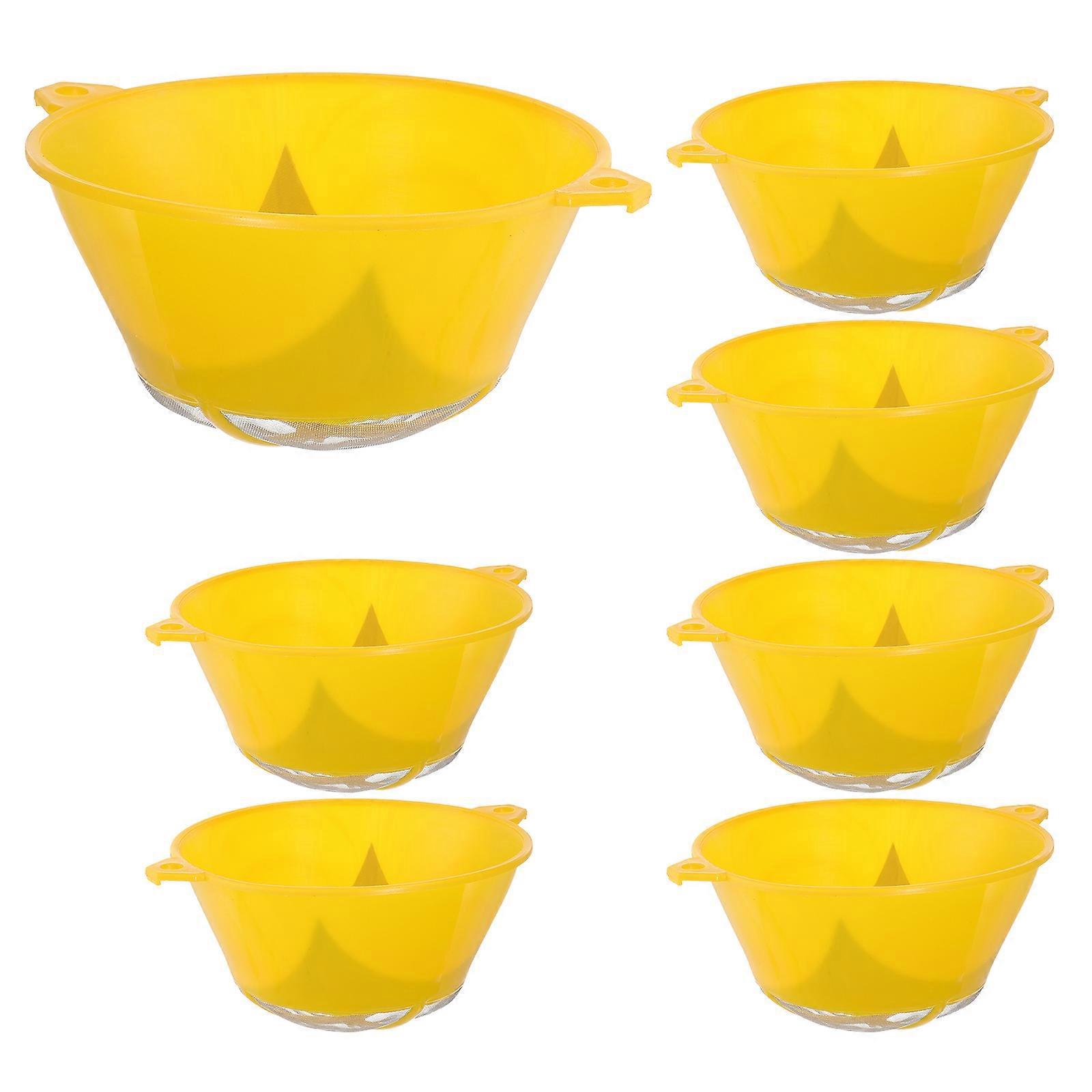 10 Stück Farbsiebe Aus Netzgewebe Für Wasserbasierte Ölfarben, Größe M-15.7x13cm-yellow